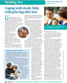 Coping with death: help with grieving after loss