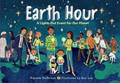 Earth Hour book cover with people under starry sky