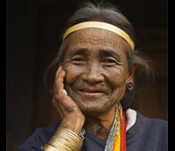 Elderly American Indian woman