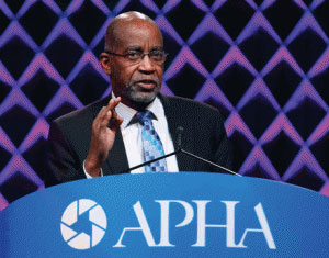 David Williams at APHA lectern