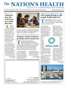 Front page of The Nation's Health newspaper