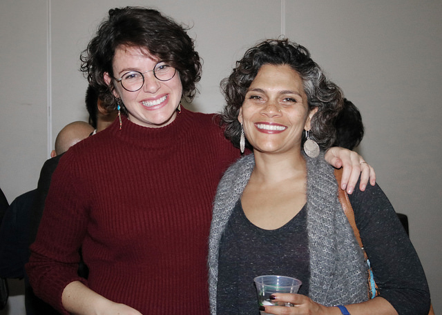 two smiling women