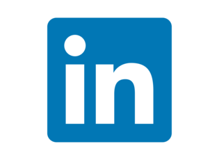 Blue LinkedIn icon