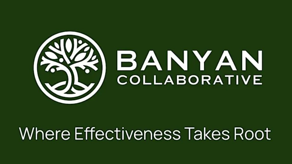 Green and white Banyan Collaborative logo