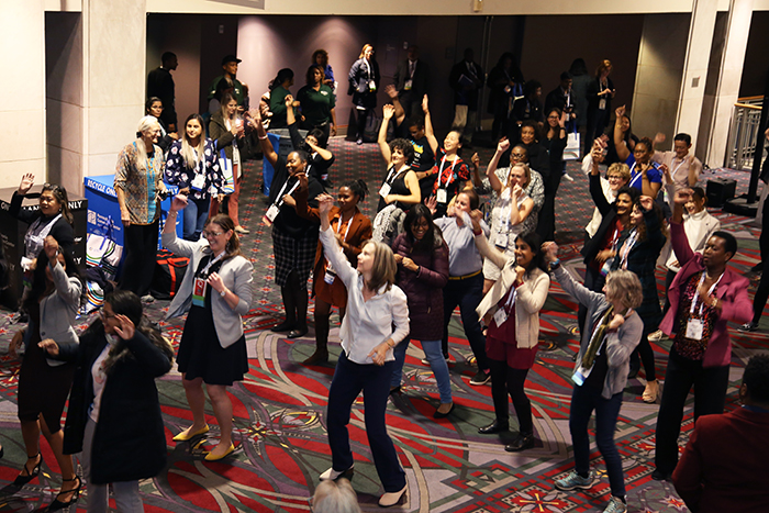 crowd of people dancing