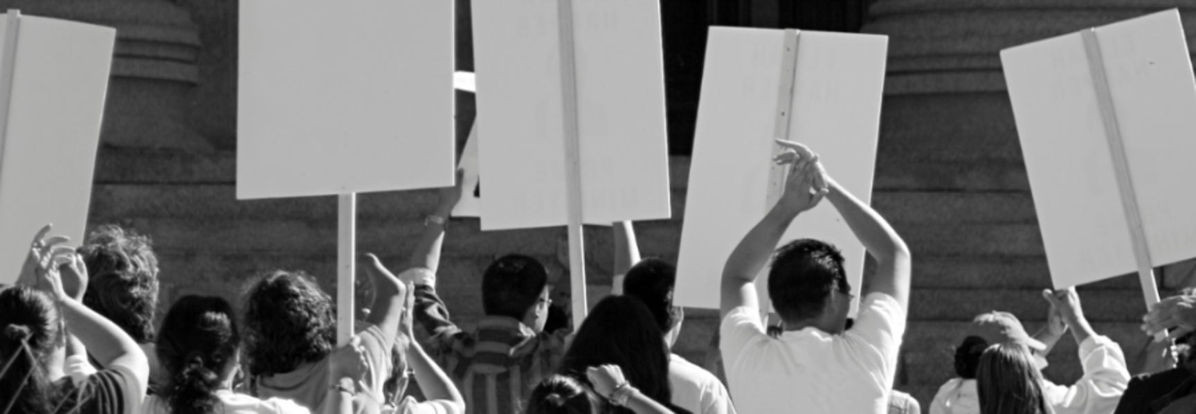 group of people at a peaceful demonstration