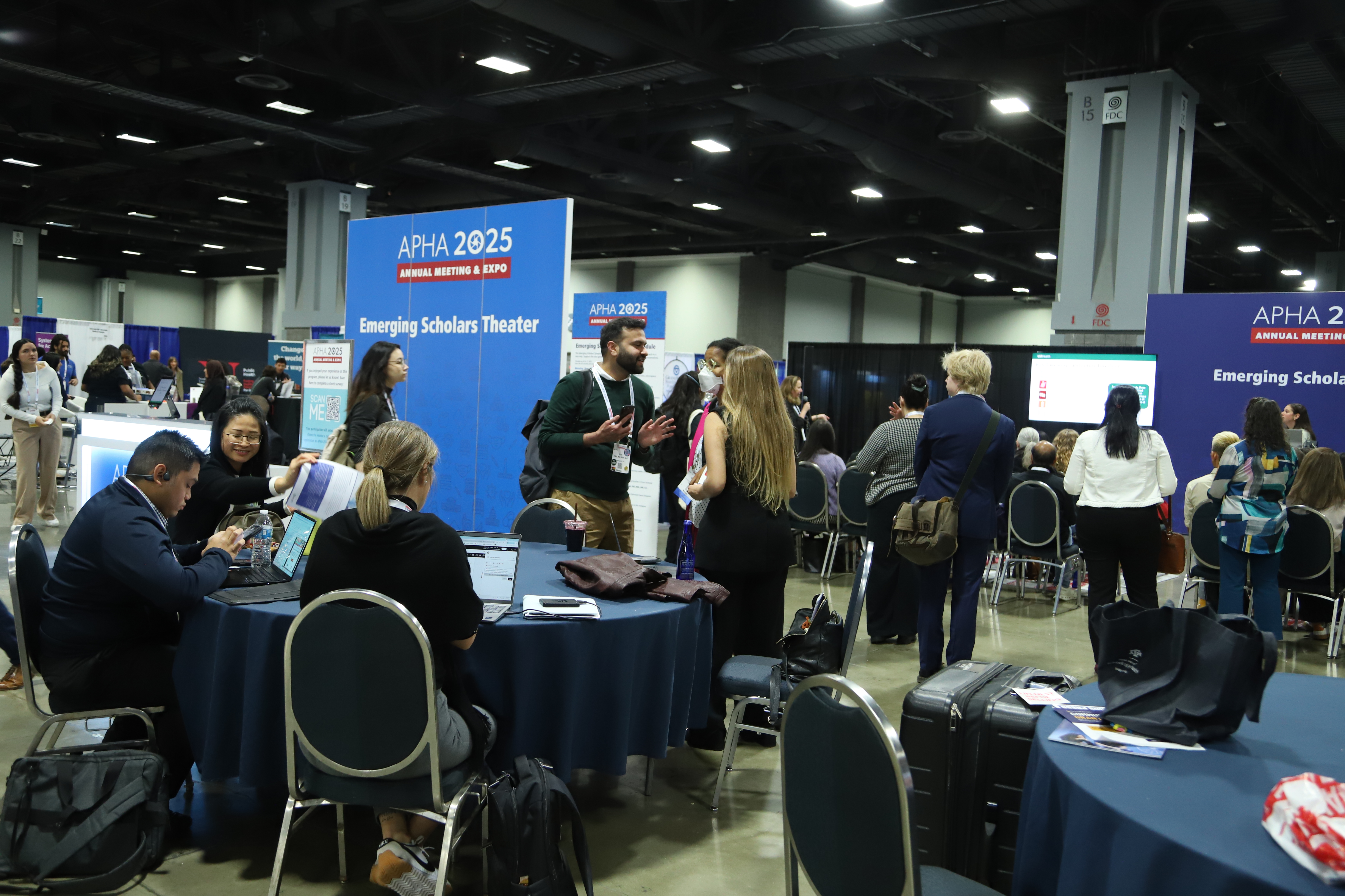 Member central at the annual meeting 2025 with a crowd of people