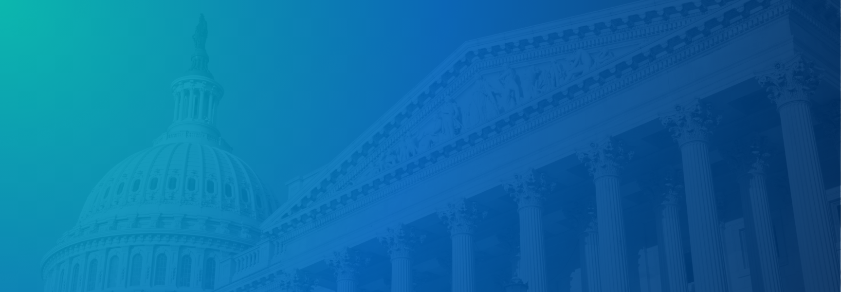 Blue background with capitol building