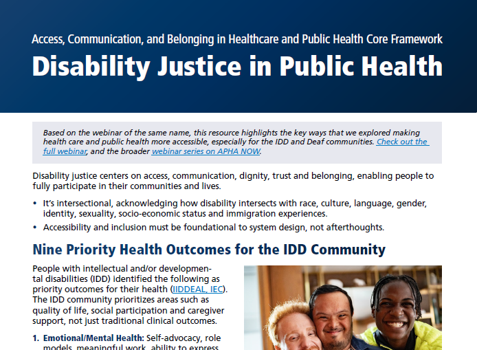 The first 3/4 of the page with a partially cut off photo of three smiling people