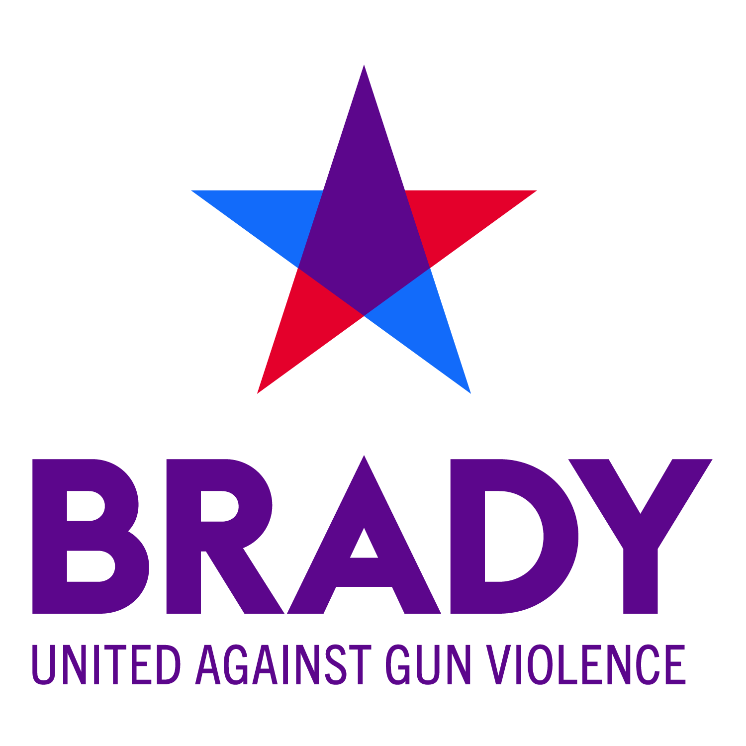 Brady logo with red and blue star