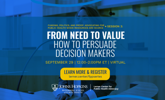 From Need to Value - How to Persuade Decision Makers text on a blue background