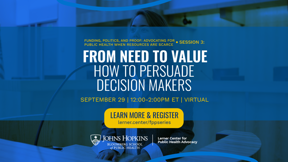 From Need to Value - How to Persuade Decision Makers text on a blue background