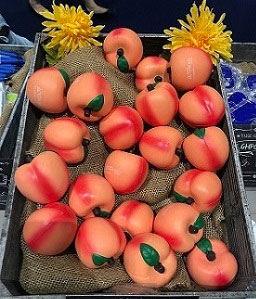 peach-shaped stress balls