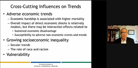 Stephen Woolf and presentation slide
