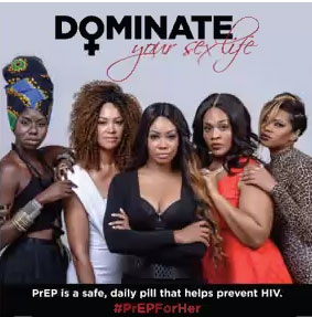 Five Back women in PrEP for Her ad