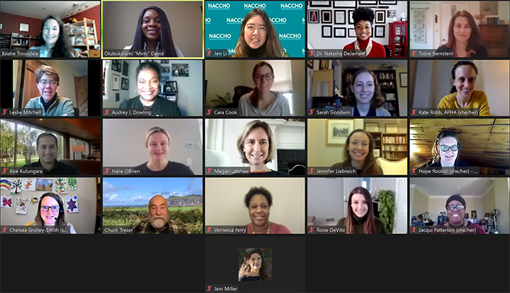 members of the Environmental Health Coalition on a Zoom meeting