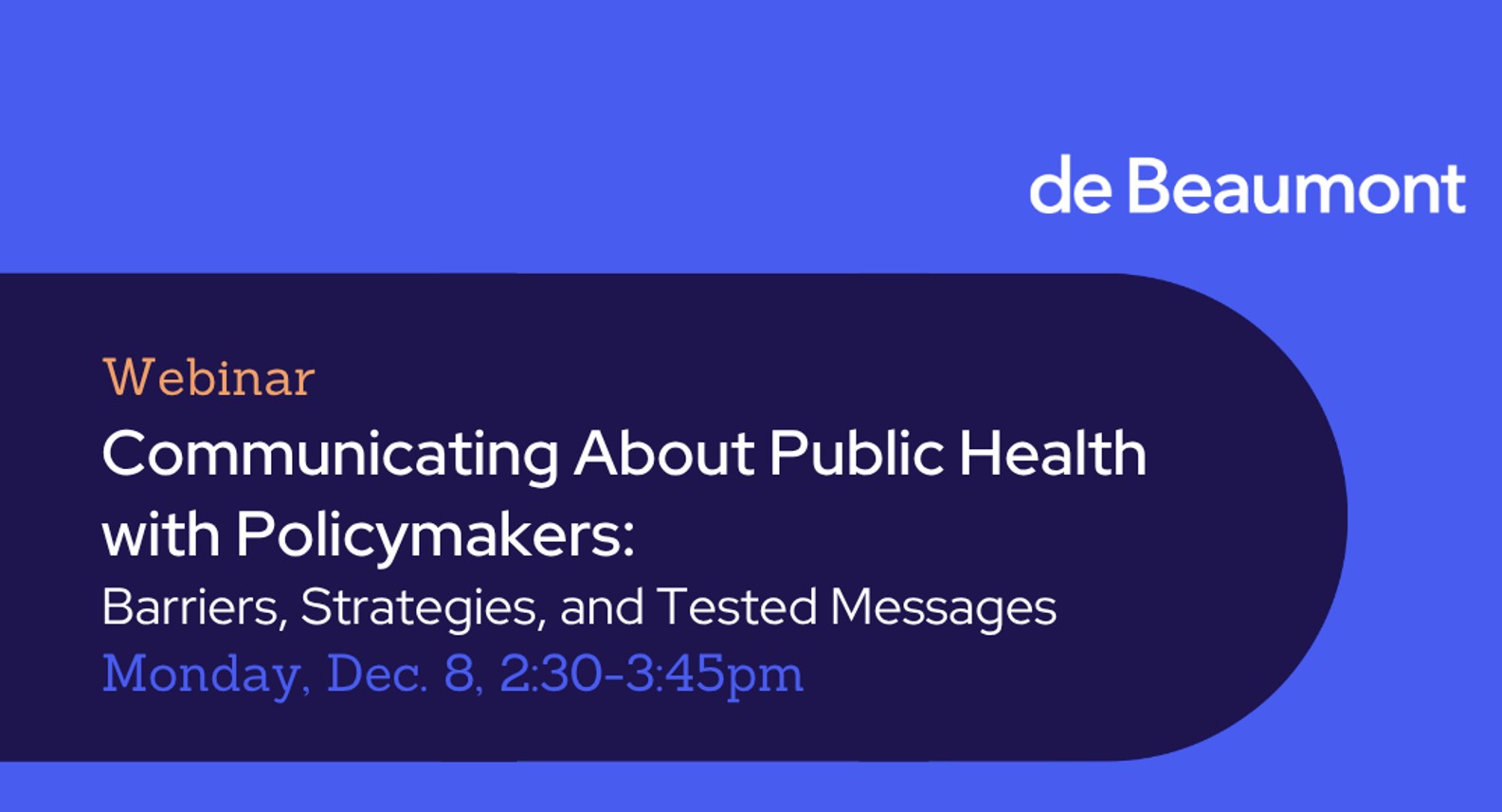Communicating about public health with policymakers