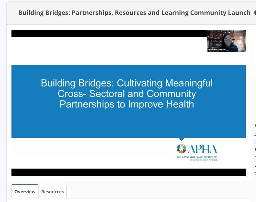 Screenshot of webinar intro slide