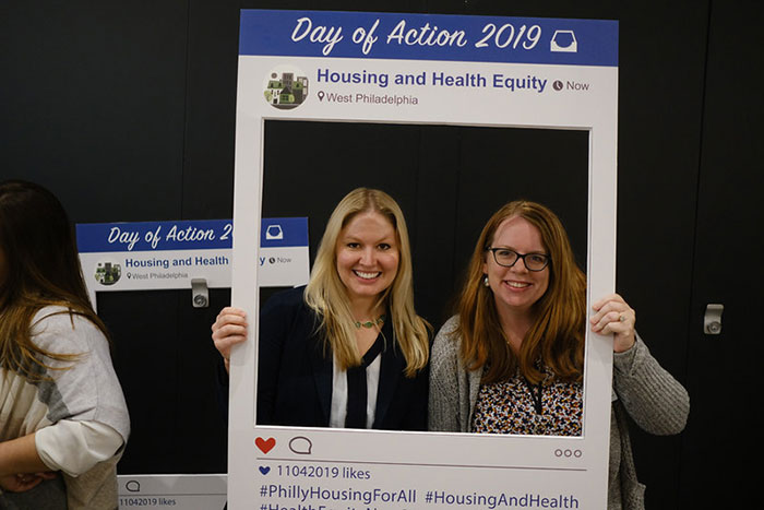 two women post with CHPPD Day of Action photo frame