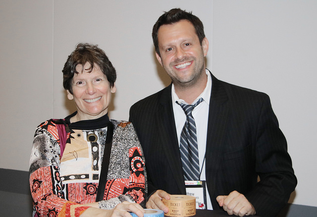 smiling man and woman