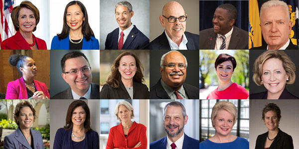 collage of speakers including Nancy Pelosi and Brett Giroir
