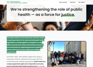 A screenshot of the Ph4cp coalition website 