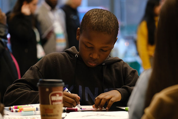 boy coloring