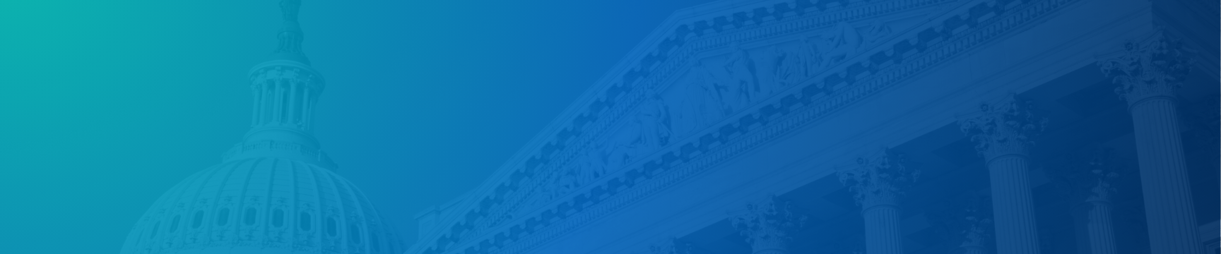 Blue background with capitol building