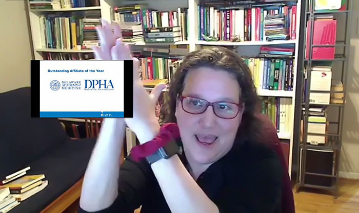 Moose Alperin applauding DPHA